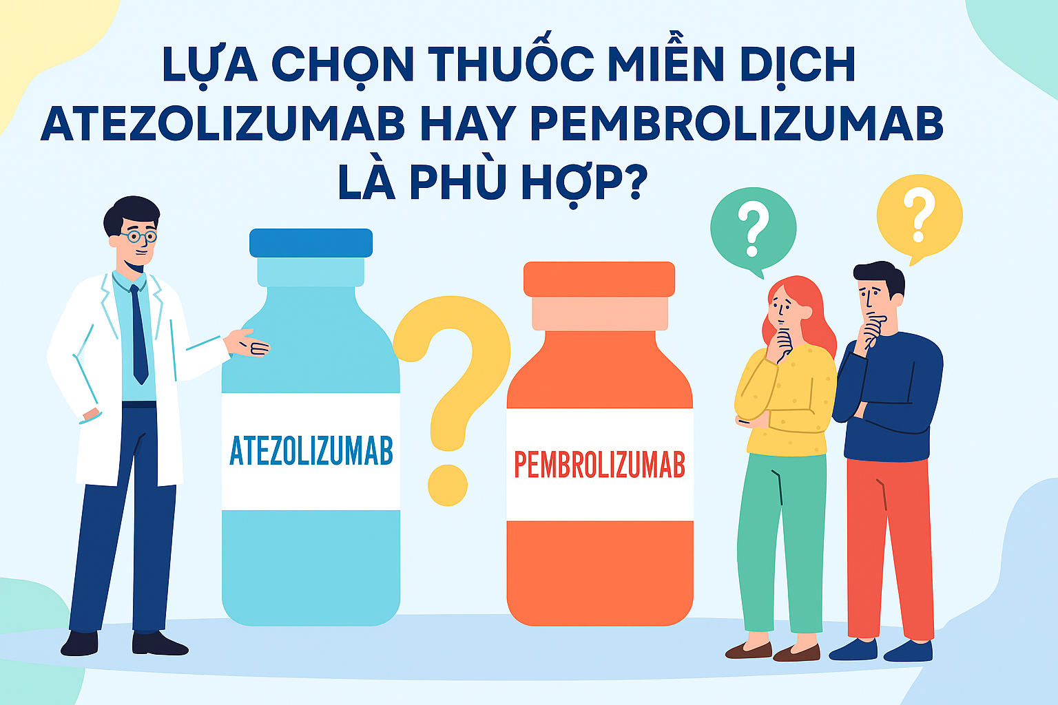 So sánh thuốc miễn dịch Pembrolizumab và Atezolizumab trong điều trị ung thư phổi PD-L1 ≥50% – Lựa chọn nào tốt hơn?