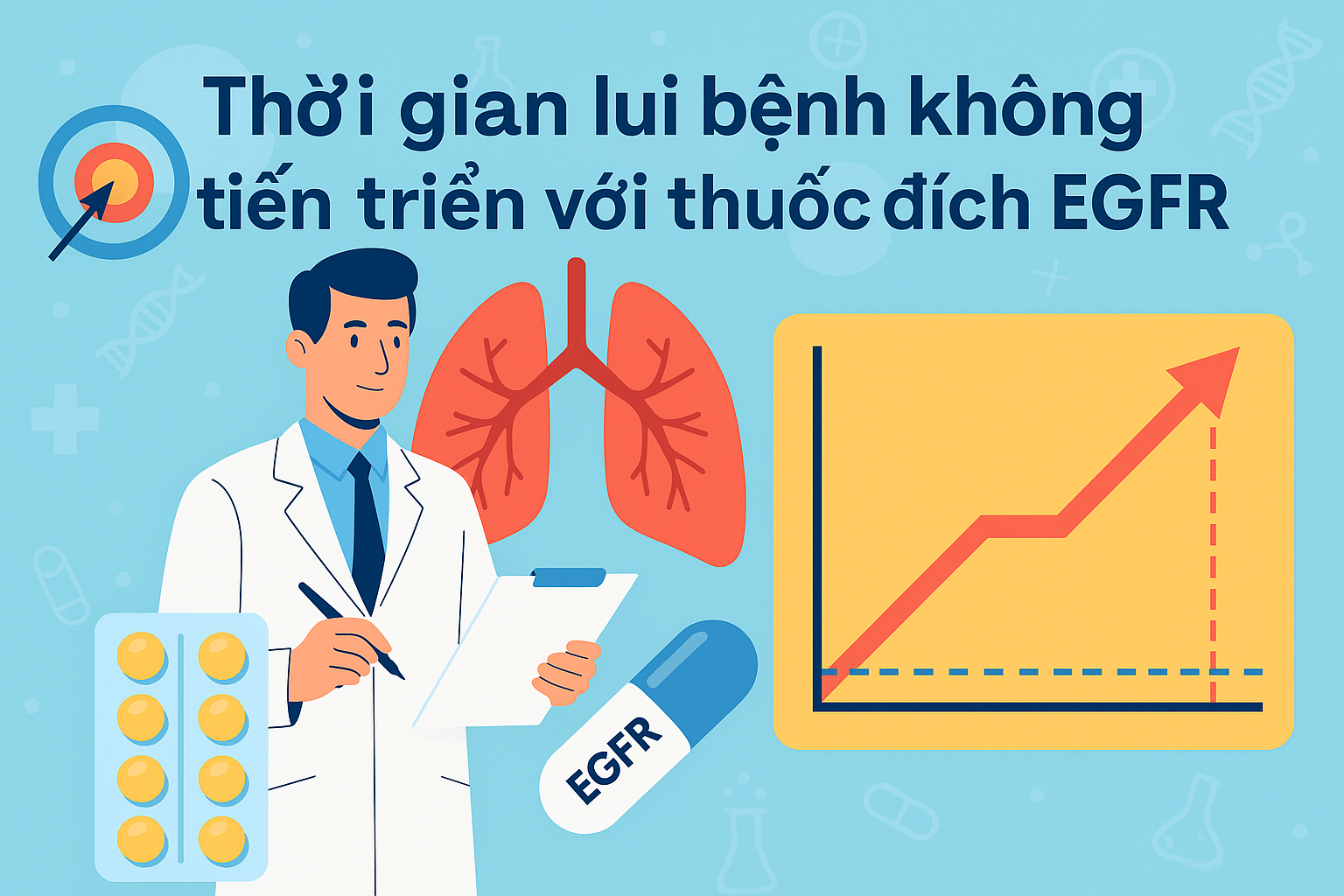 Thuốc đích EGFR trong điều trị ung thư phổi giai đoạn 4: Thời gian lui bệnh và ý nghĩa lâm sàng